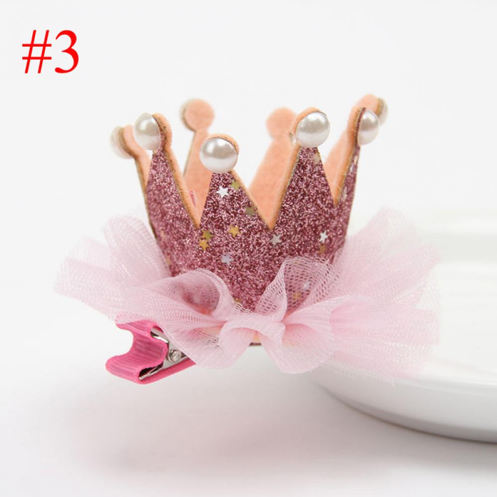 1 pièces mignon filles dentelle perle brillant étoile élastique bandeau couronne princesse pince à cheveux épingles à cheveux accessoires de cheveux: 3