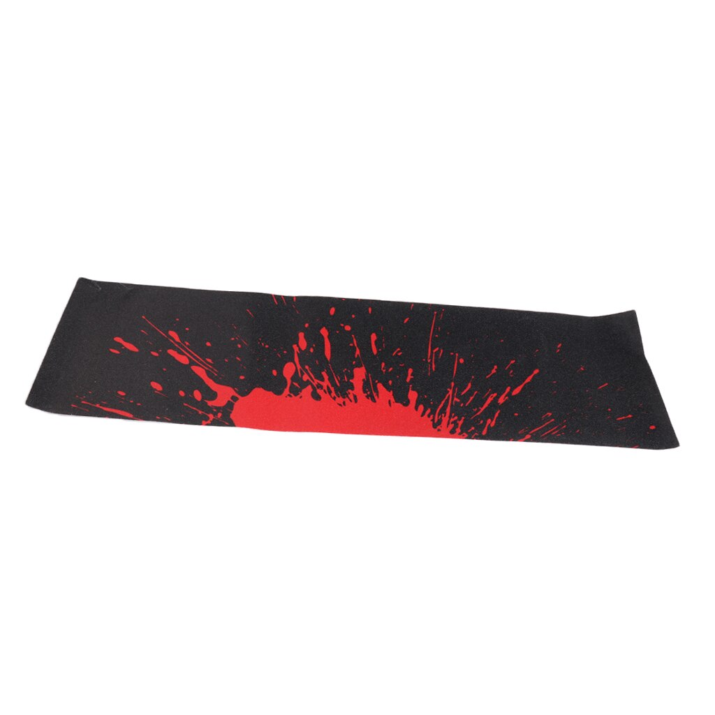 Vattentätt halkfritt skateboarddäck sandkapitel grepptejp ark skateboard griptape pcv mini longboard deck grepp sandpapper: Svart och röd