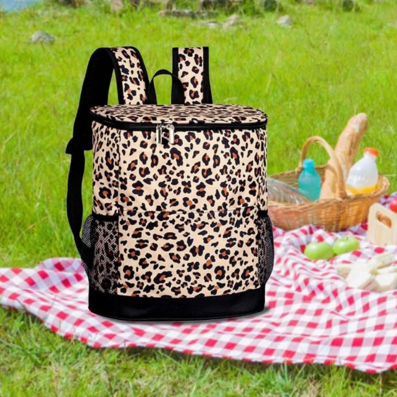 Outdoor draagbare waterdichte rugzak Luipaard schouder geïsoleerde picknicktas Koeltas voor heren en dames Mode opbergtas