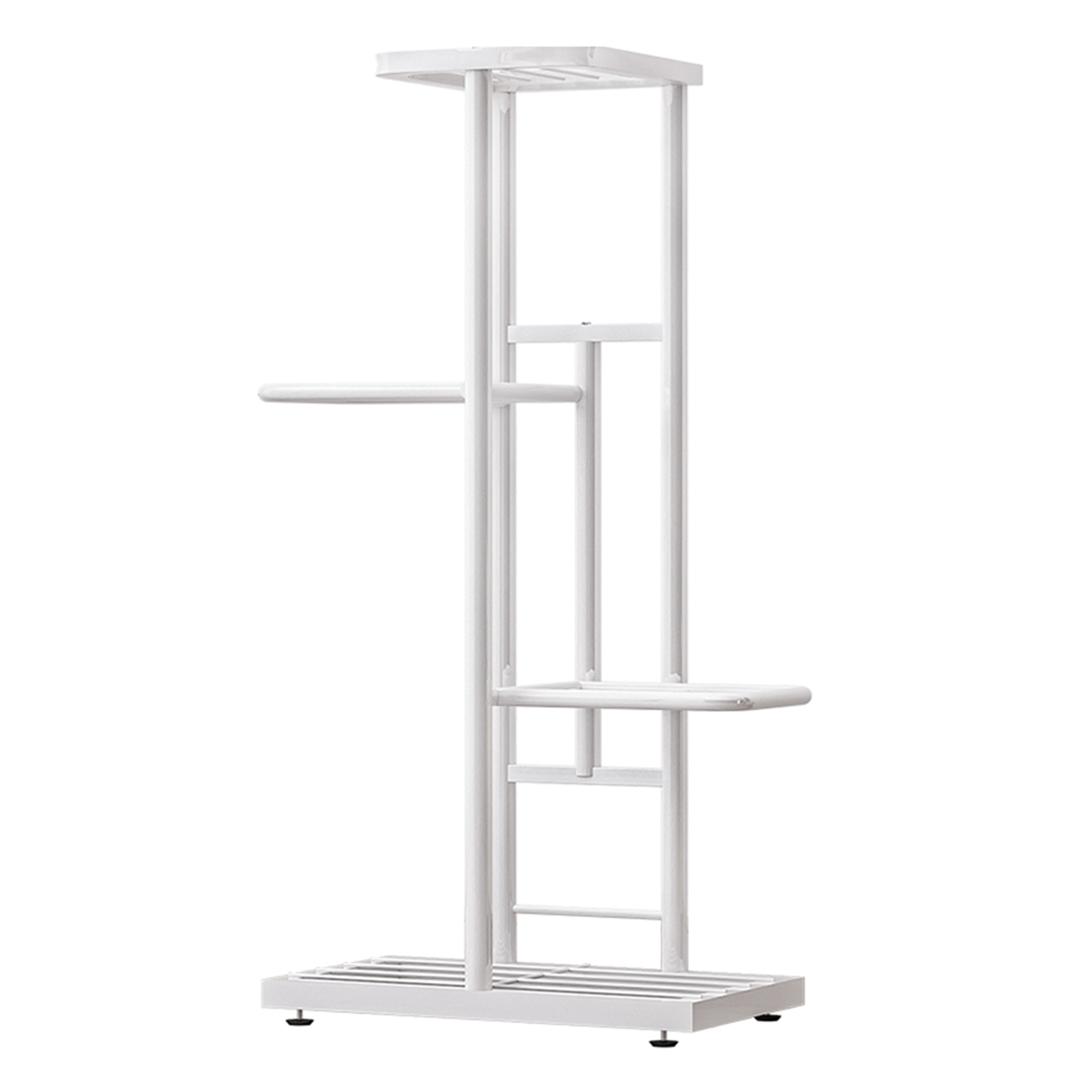 4-Tier Plant Stand Display Shelf Flower Pots Rack Plant Stand Potting Ladder Planter Stand Heavy Duty Storage Garden Decorations: white