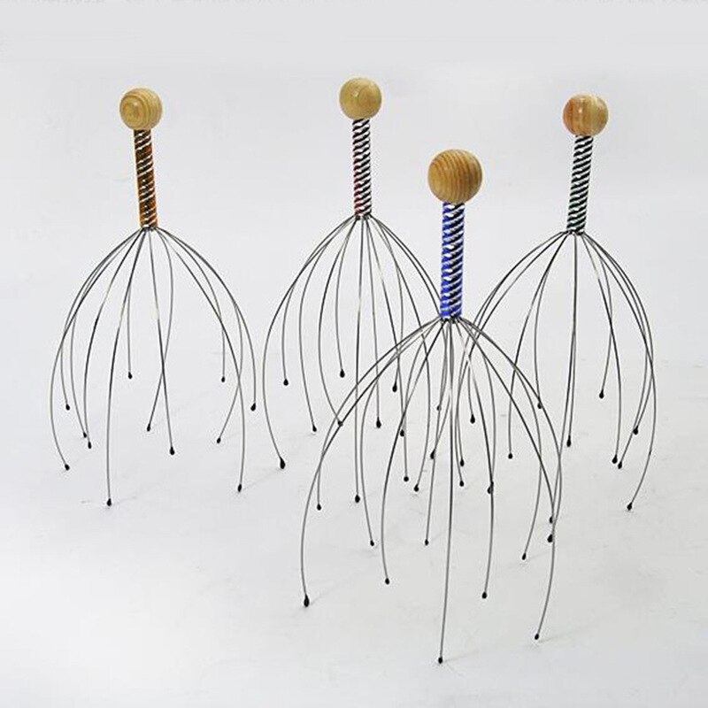 1PC Octopus Head Scalp Relaxation Massage Pain Relief Body Massager Stress Release Relaxing Claw Metal Massager Device Unisex
