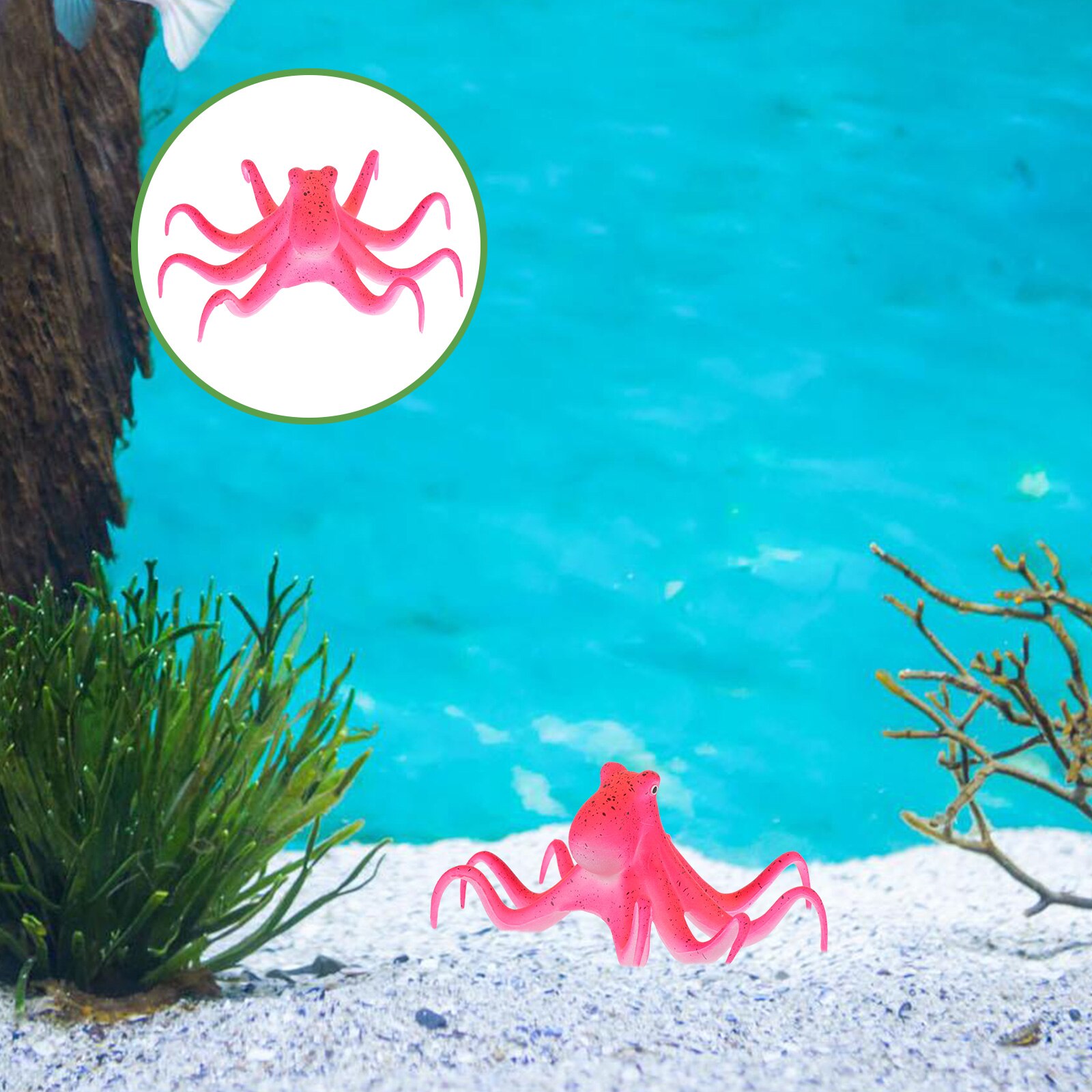 Fish Tank Landscape Devilfish Aquarium Decor Fish Tank Decorative Supply: Red