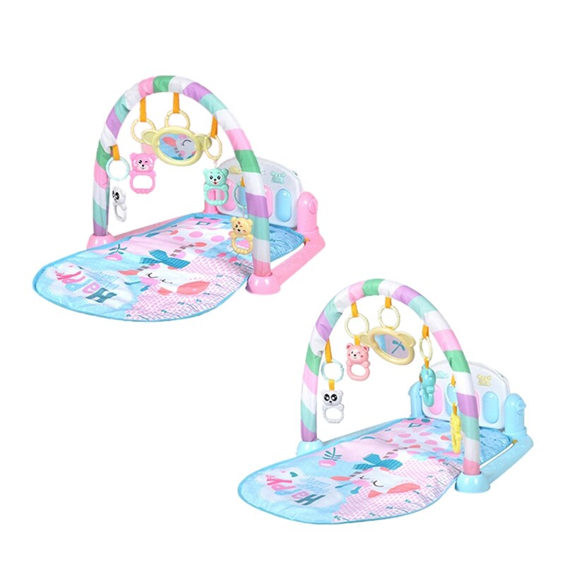 Baby Speelkleed Gym Speelgoed Gaming Tapijt 0-36 Maanden Zachte Verlichting Rammelaars Kinderen Muziek Mat Baby educatief Speelgoed Rood