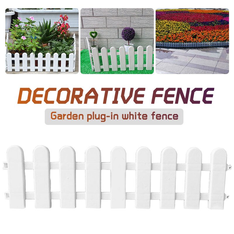 Plastic Fence 50*13cm Gardening Countryside DIY Christmas Decorative Fence 1 Pcs Enclosure Lawn Christmas Tree Fence
