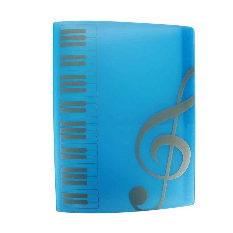 80 Sheets A4 Music Book Folders Piano Score Band Choral Data Book Large Capacity File Folder Portfolio Office Stationery: Blue