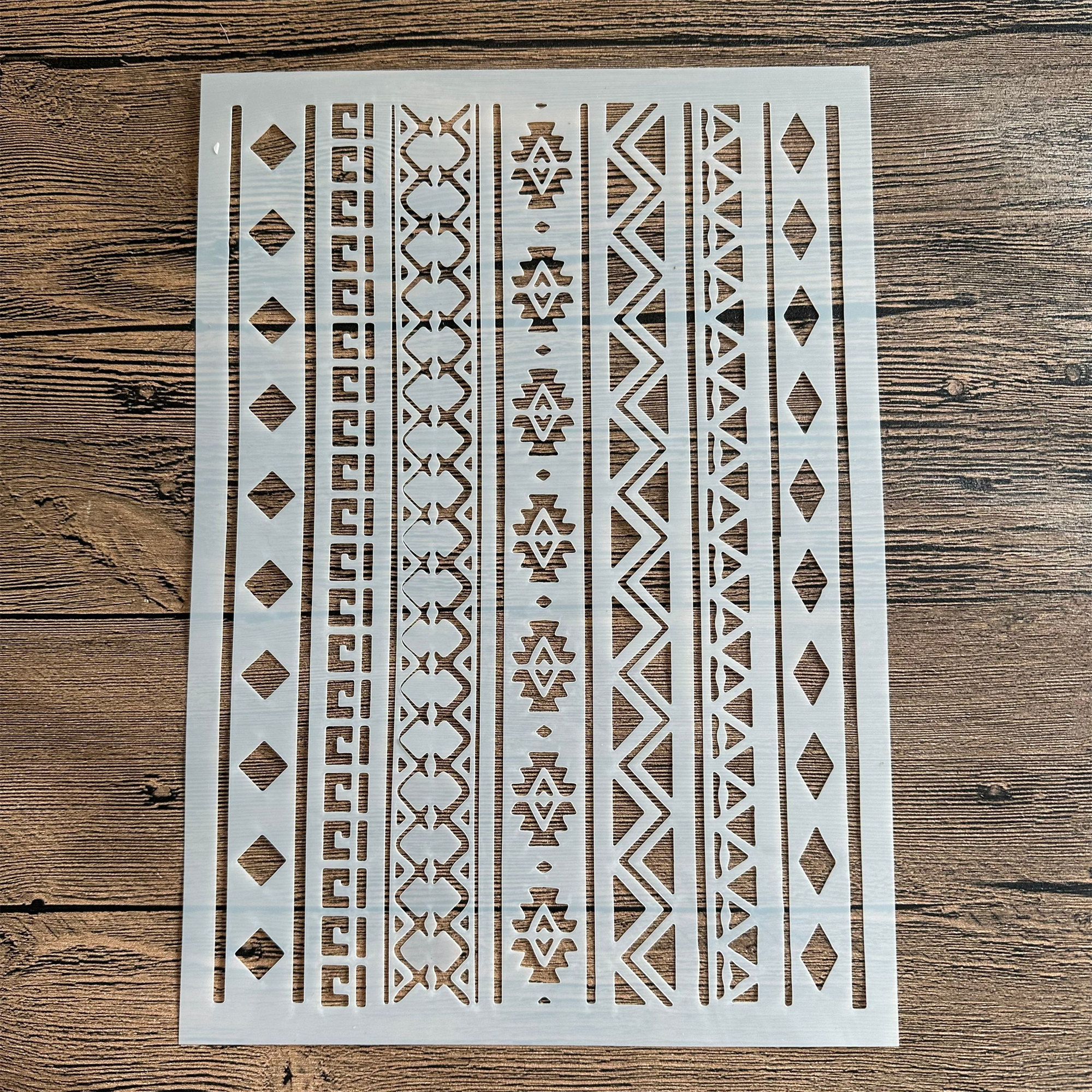 Plantillas de Mandala para manualidades, pintura de pared, álbum de recortes para colorear, álbum de relieve, papel decorativo, plantilla de tarjeta, pastel, A4, 29x21cm: Oro