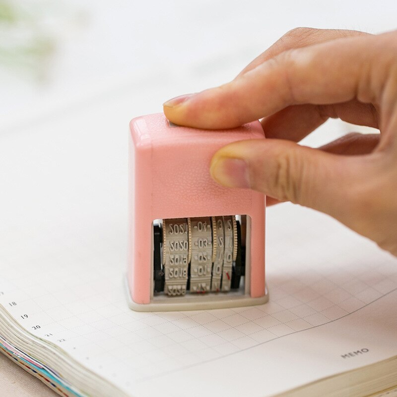 Diy Vintage Plastic Roll Stempel Maand Datum Wiel Postzegels Dagboek Album Scrapbooking Briefpapier