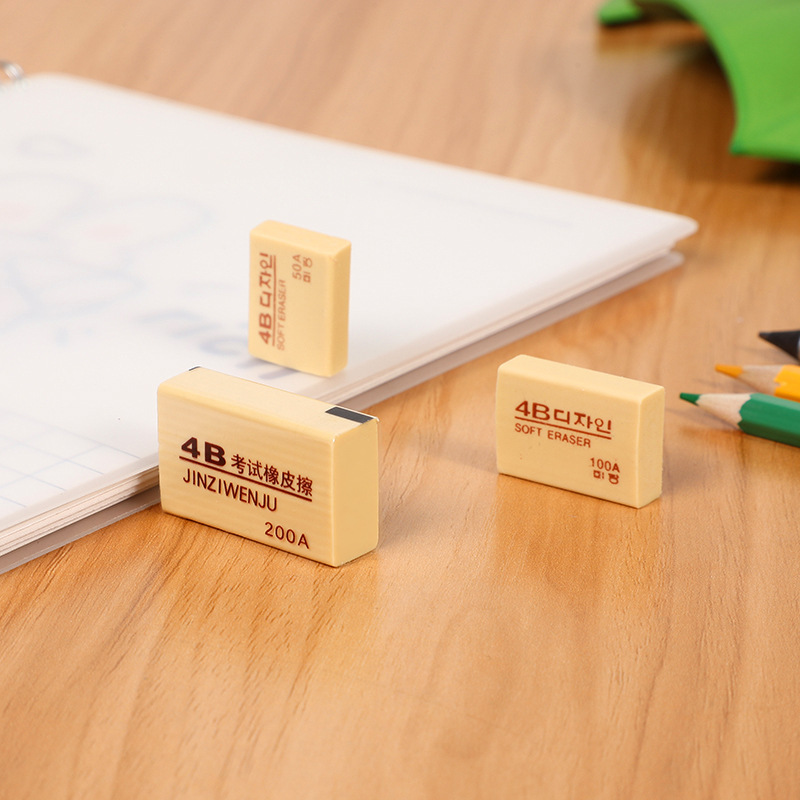 50A/100A/200A Pencils Eraser Korea Writing Drawing Eraser Rubber Art Drawing Stationery for Office School Office School Supplies