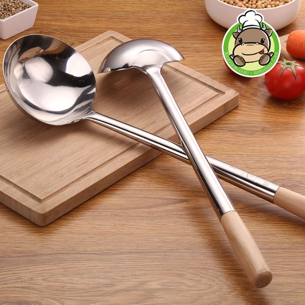 Stainless Steel Long Handle Ladle Spoon Big Soup Ladle Cooking Spoon Useful Kitchen Cooking Tool Utensil Tool