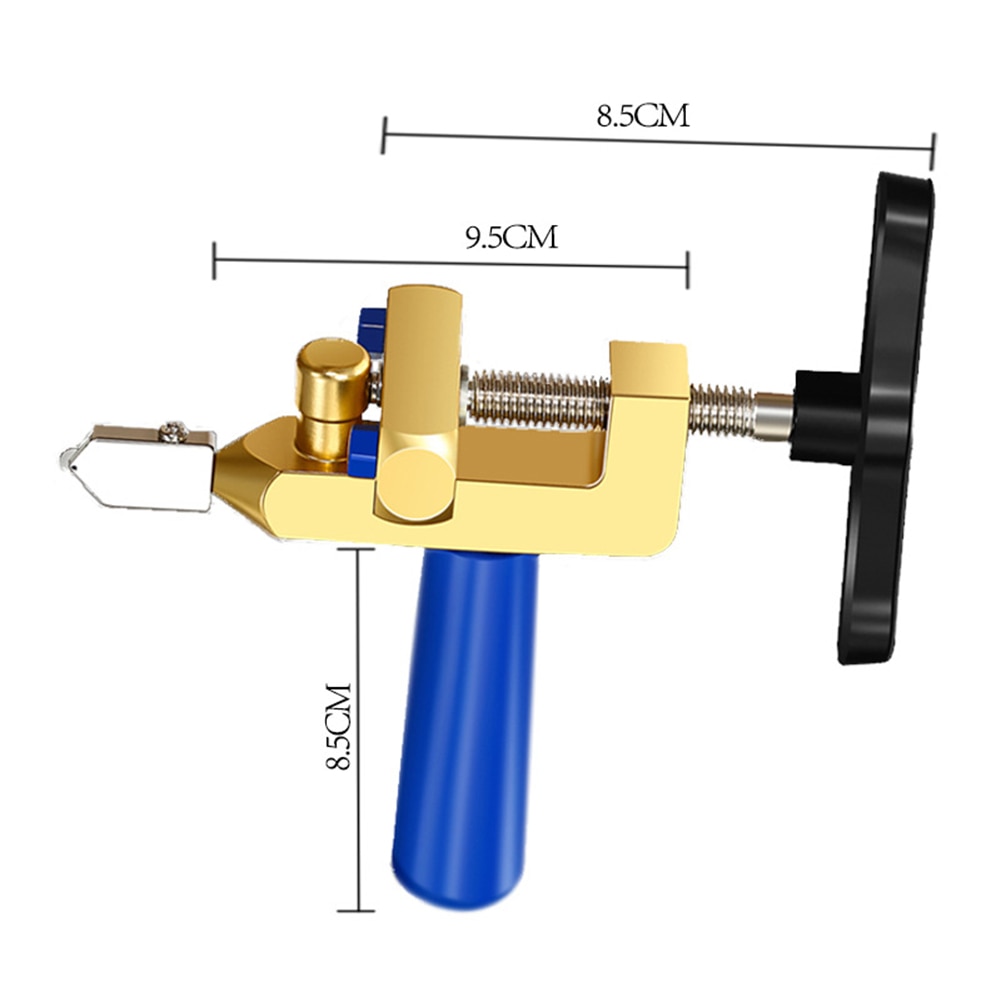Professionele Diamant Glassnijder 2 In 1 Keramische Tegel Snijder Met Mes Wiel Diamant Roller Breaker Draagbare Snijgereedschap