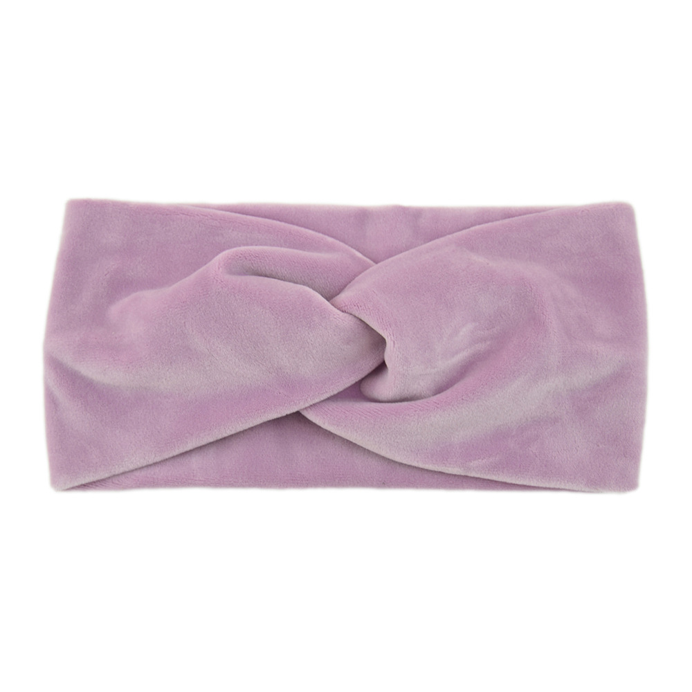 Vinter enkelt korsbånd for kvinner håndlaget ensfarget elastisk knute turban bandasje yoga hårtilbehør: Mørk khaki
