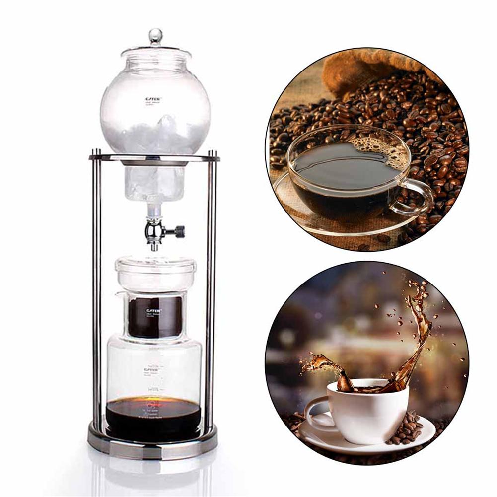 600ml Water Infusion Coffee Pot Reusable Glass Filter Tool Espresso Coffee Dropper Bottle Ice Cold Coffee Machine