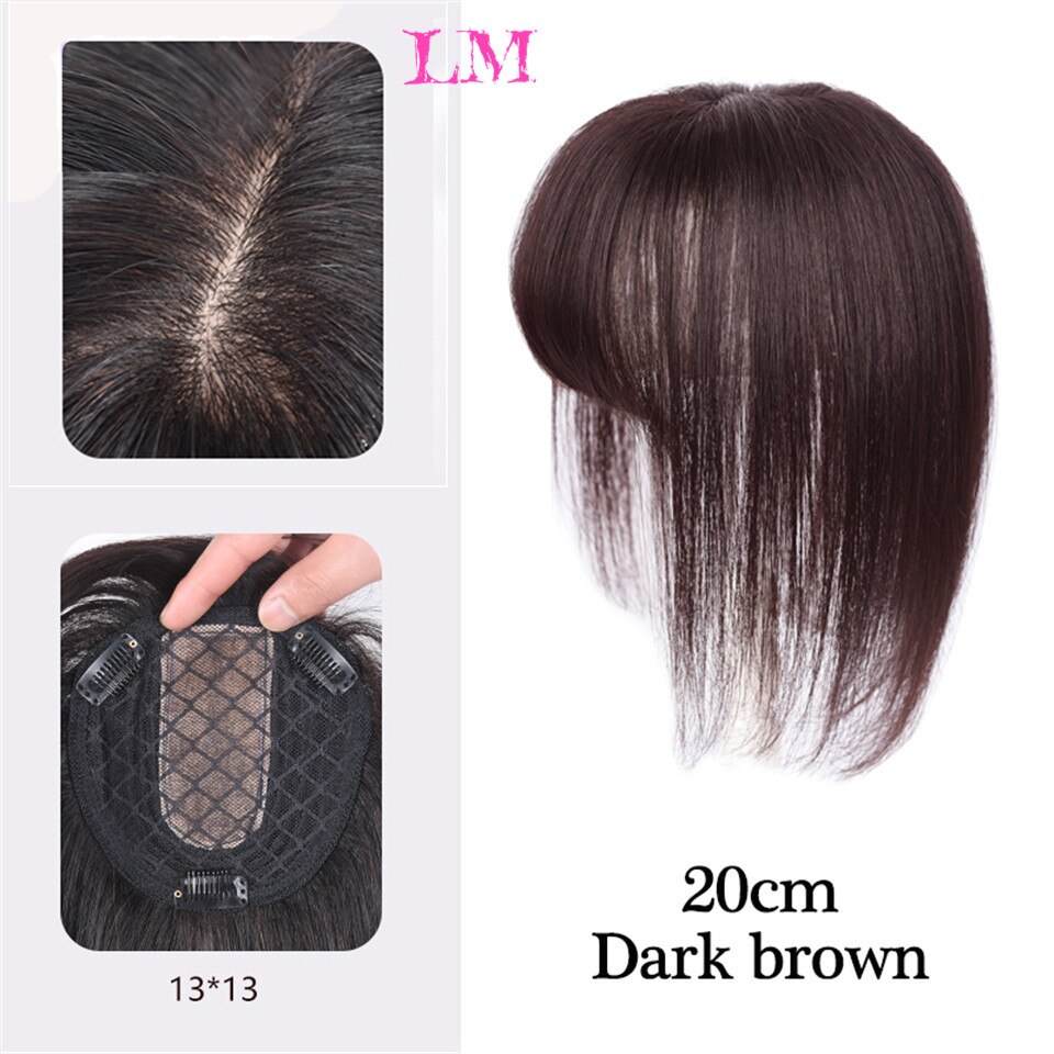 Lm franja invisível cabeça sem emenda cabelo ondinha de água cabelo ar franja cabeça sobrecarga natural invisível substituição capa cabelo branco: BF22-20-2-33