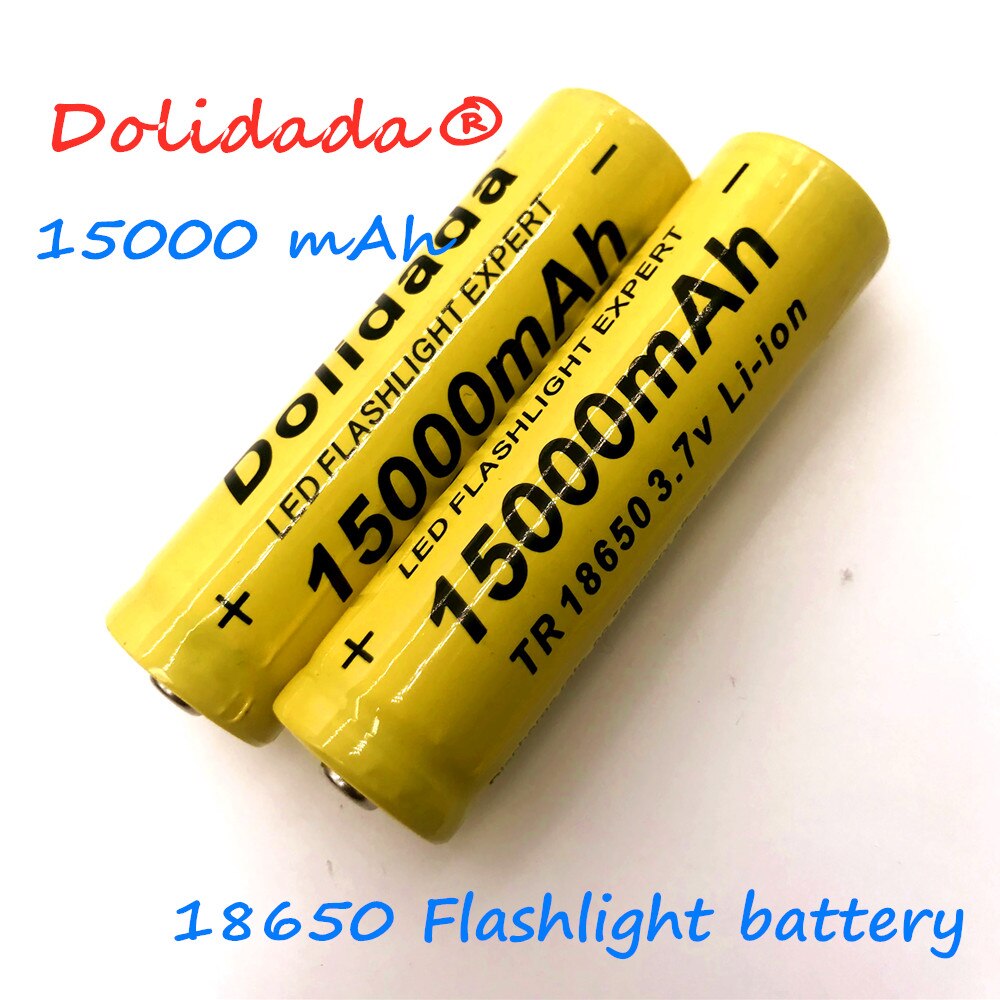 Dolidada 15000 mAh 3,7 V 18650 Lithium-ionen batterien akku Für LED taschenlampe/Elektronik