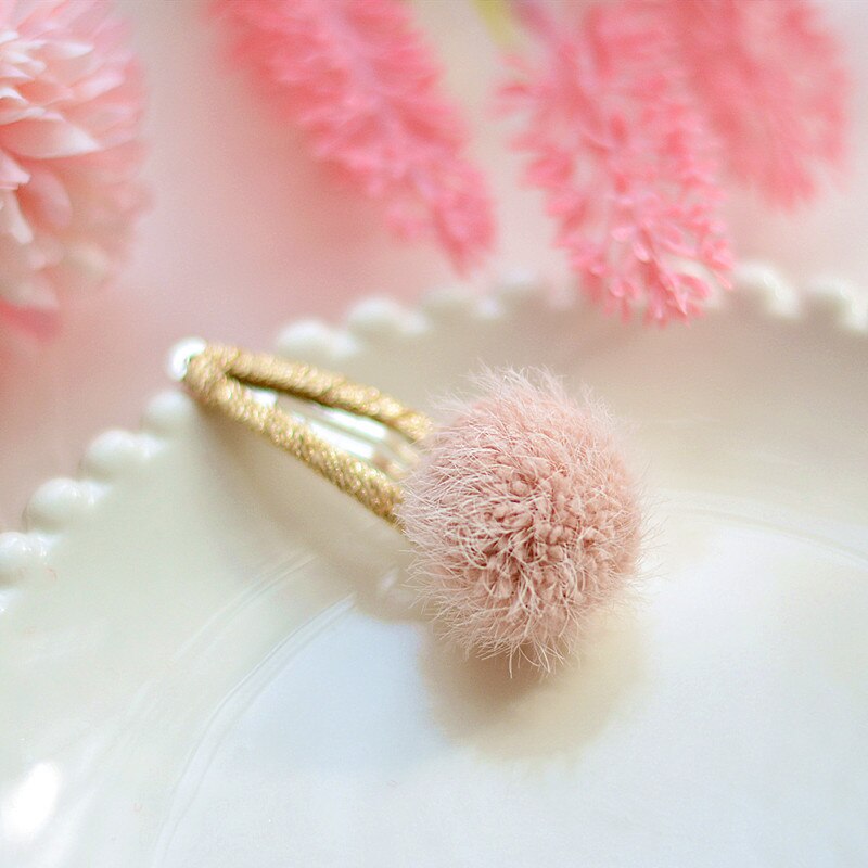 2 pçs meninas doce-colorido cabelo bola bb clipes lado hairpin acessórios para o cabelo franja clipe crianças barrettes bebê pequenas bandas de borracha: A2