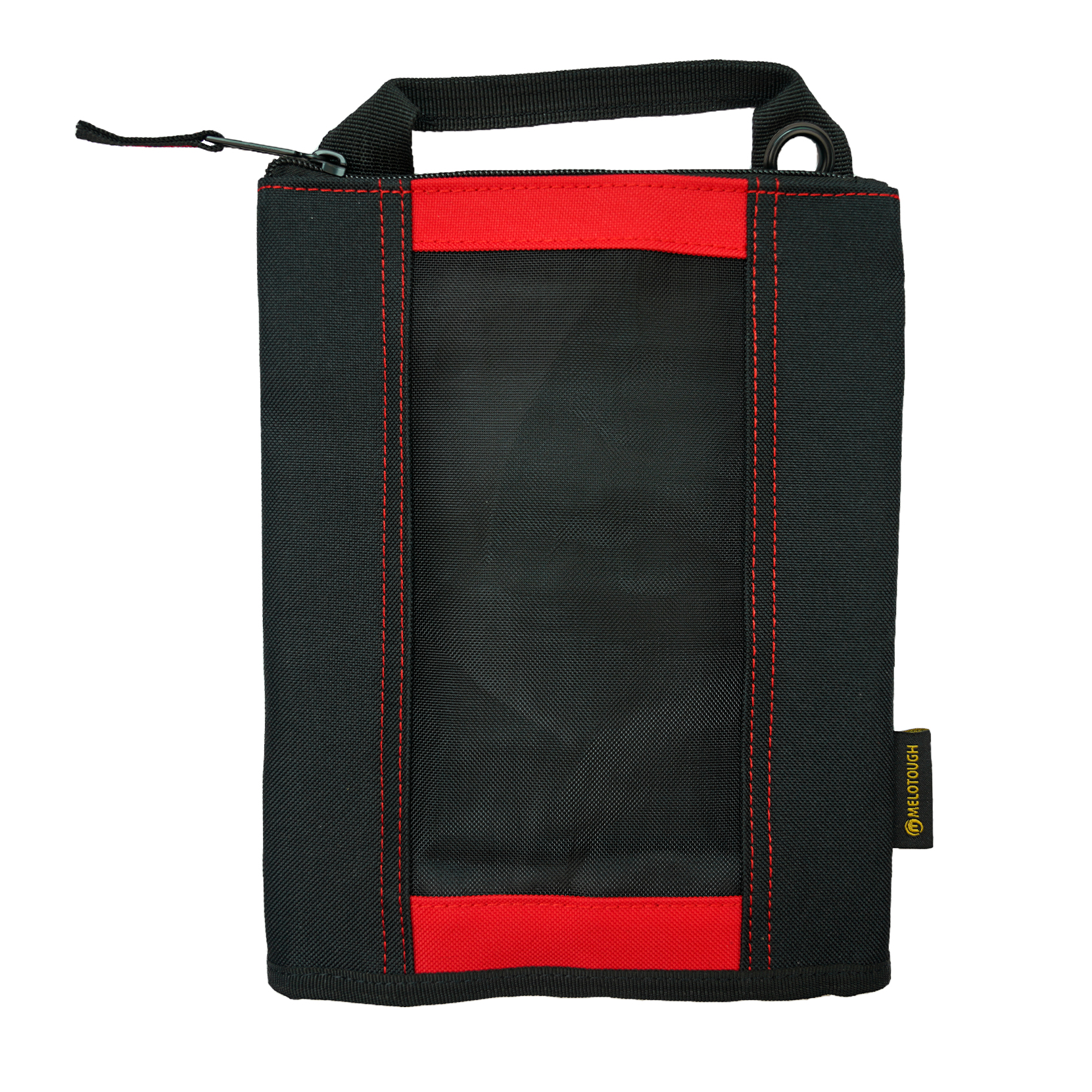 Melotough Canvas Rits Tool Pouch Zipper Bag-Sluiting Zak Met Mesh Venster En Opknoping Grommets 2 Pack