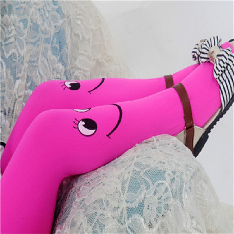 Kinderen Meisje fluwelen legging snoep kleur broek zomer leuke lachend gezicht leggings kinderen broek CC2121 #10