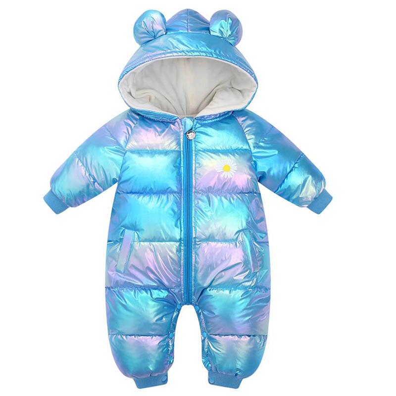 Baby winter kinderkleding baby kruipkleding babykleding kinder jumpsuit bovenkleding: Blauw / 6m