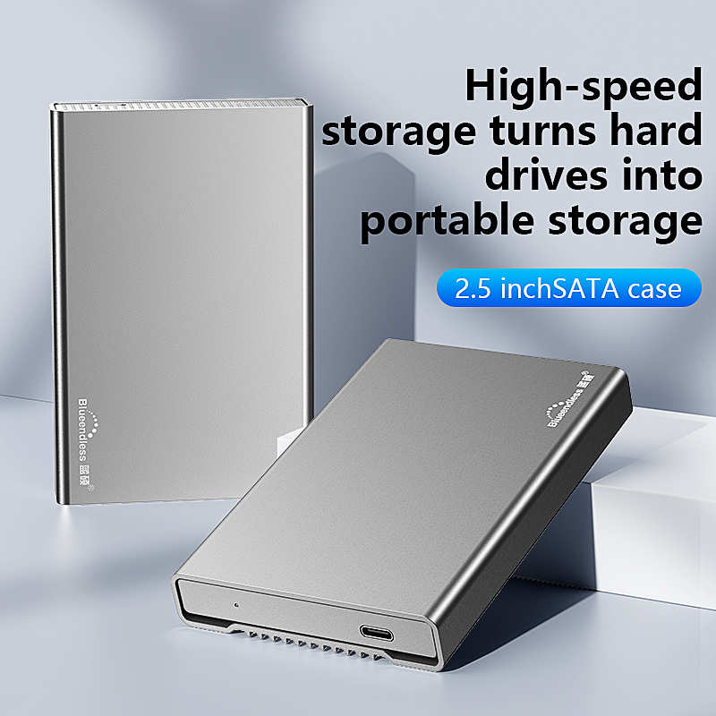 Blueendless Aluminum Case HDD Enclosure 2.5 External inch SATA hard drive enclosure Usb 3.1 Type C Hdd Enclosure for Laptop