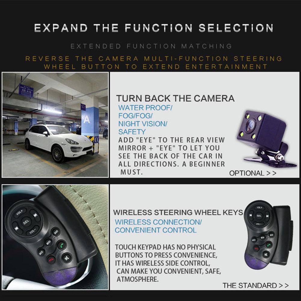 LCD Car Parking Display Bluetooth Hand-Free Phone Call Media Player Radio