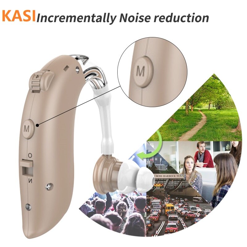 Best Bluetooth Ear Aid Rechargeable Hearing Aid BTE Hearing Aids Ear Listening Device Adjustable Tone Hearing Amplifier Hear Aid