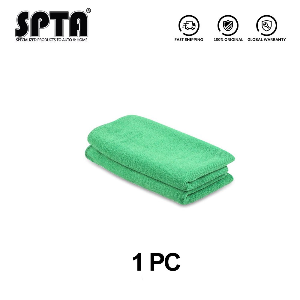 SPTA-paño de lavado absorbente cuadrado suave, 40x40 cm, cuidado del coche, limpieza de microfibra, toallas de mano duraderas, multifunción, azul/verde