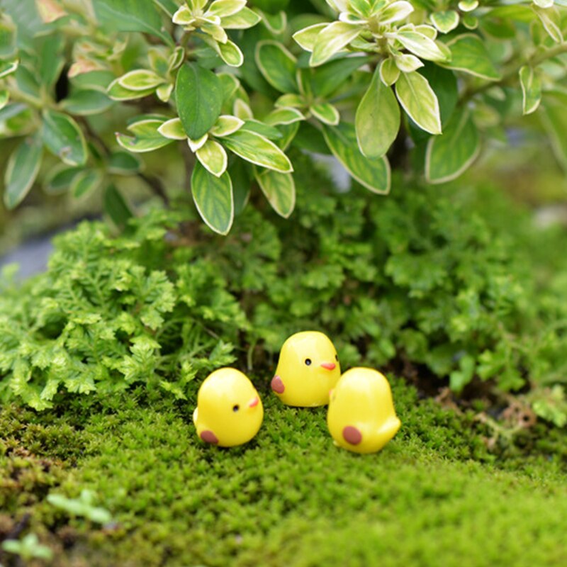 10 sztuka/paczka rzemiosło żywiczne mini bajki ogród bonsai wystrój mała żółta laska mała zabawka
