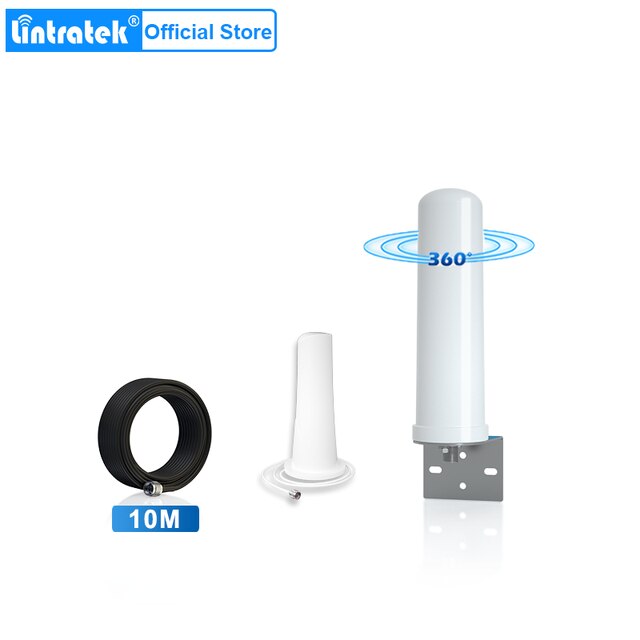 Lintratek Signaal Booster Antenne 2G 3G 4G Antenne Kit Voor Gsm Lte 900 1800 2100 Cellulaire Signaal versterker Repeater 10M: Columnar antenna