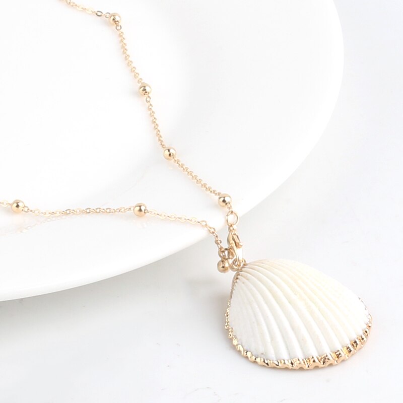 Boho Conch Shell Necklace Shell Gold Shell Chain Necklace Women Seashell Choker Necklace Pendants Jewelry Bohemian Female: Style 15