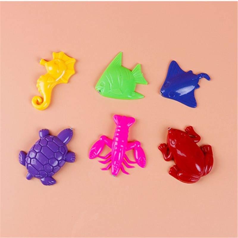 7 sztuk magnetyczne zabawki wędkarskie dla dzieci 6 rodzajów ryb + 1 zestaw wędek rosnące puzzle gra wędkarska zabawka dziecięca