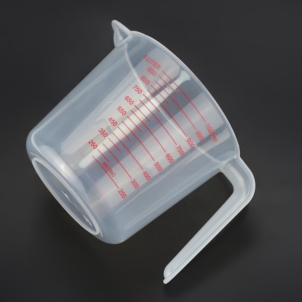 Thickened plastic measuring cup baking tool with handle measuring cup transparent double scale measuring cup special