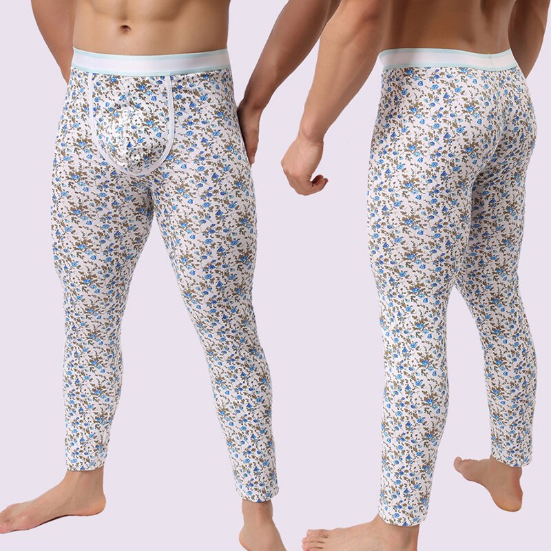 Soutong Winter Warm Men Long Johns Cotton Printed Thermal Underwear Men Thermo Underwear Long Johns Underpants qk06