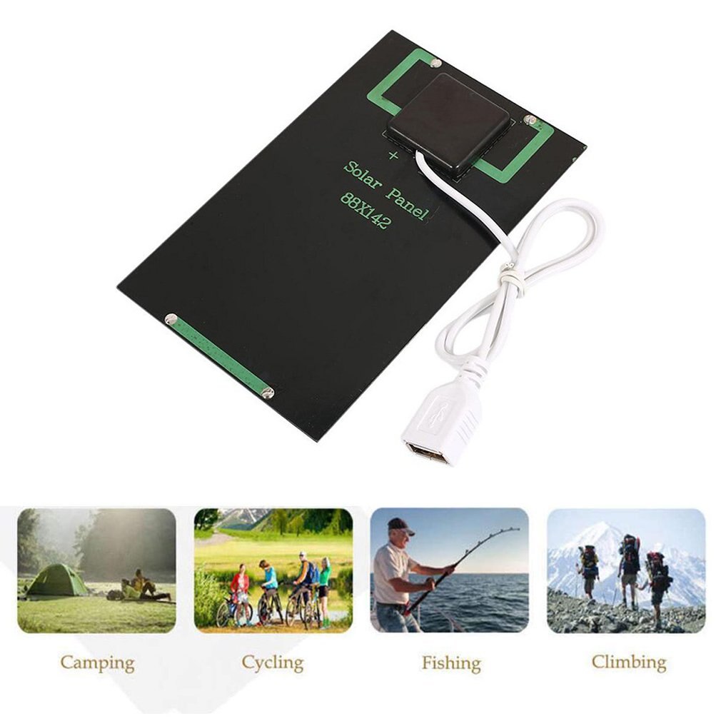 Cargador de batería de Panel Solar DIY, módulo Solar de 5W y 5V con puerto USB, placa de carga Solar portátil para teléfonos móviles