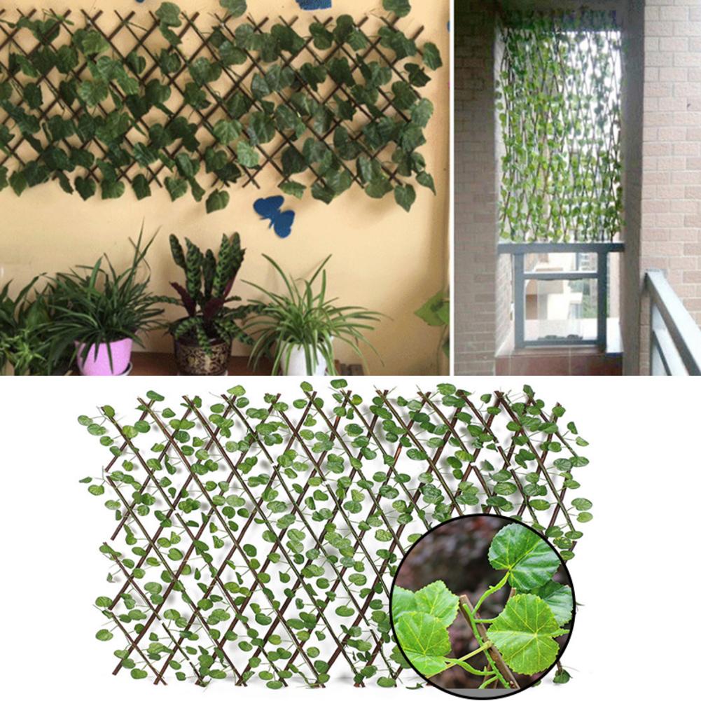 Fence Retractable Fence Artificial Garden Plant Fence UV Protected Privacy Screen for Outdoor Indoor Decor Greenery Walls