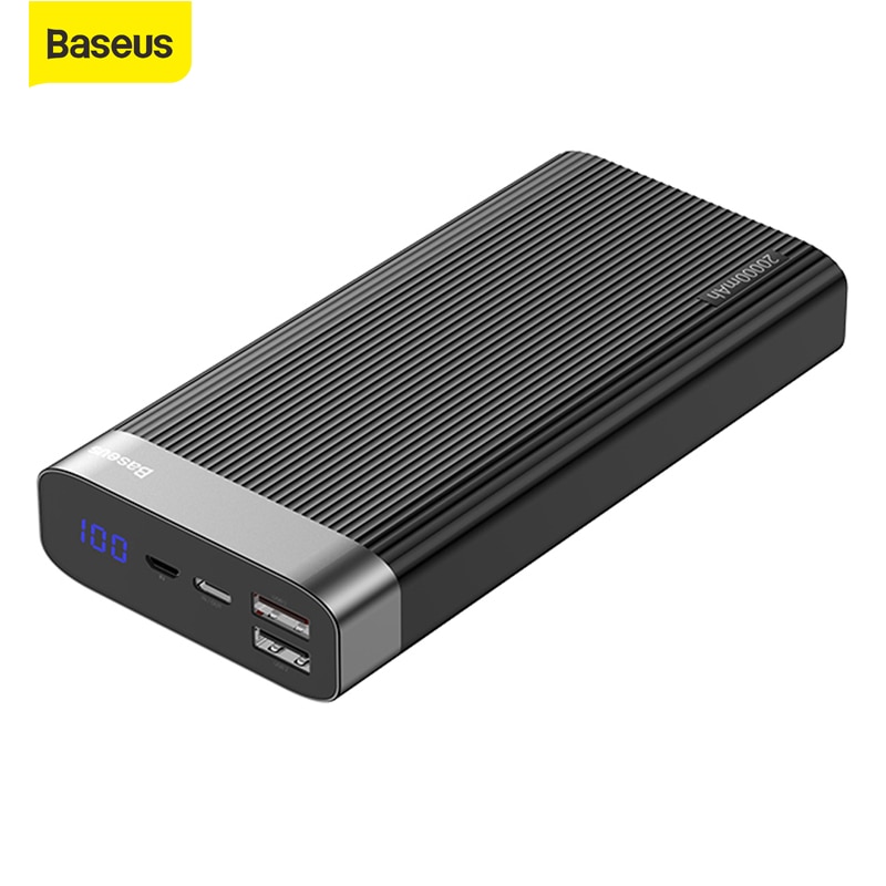 Baseus 20000 Mah Power Bank Snel Opladen Externe Batterij Draagbare Powerbank Type-C Pd QC3.0 Snel Opladen 18W voor Xiaomi Voor Ip