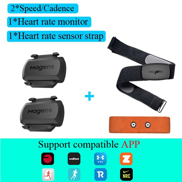 Magene Heart Rate Monitor H64 S3+ ANT+ Bluetooth Bicycle Dual Mode Speed Cadence Sensor Bicycle Computer For GARMIN Bryton XOSS