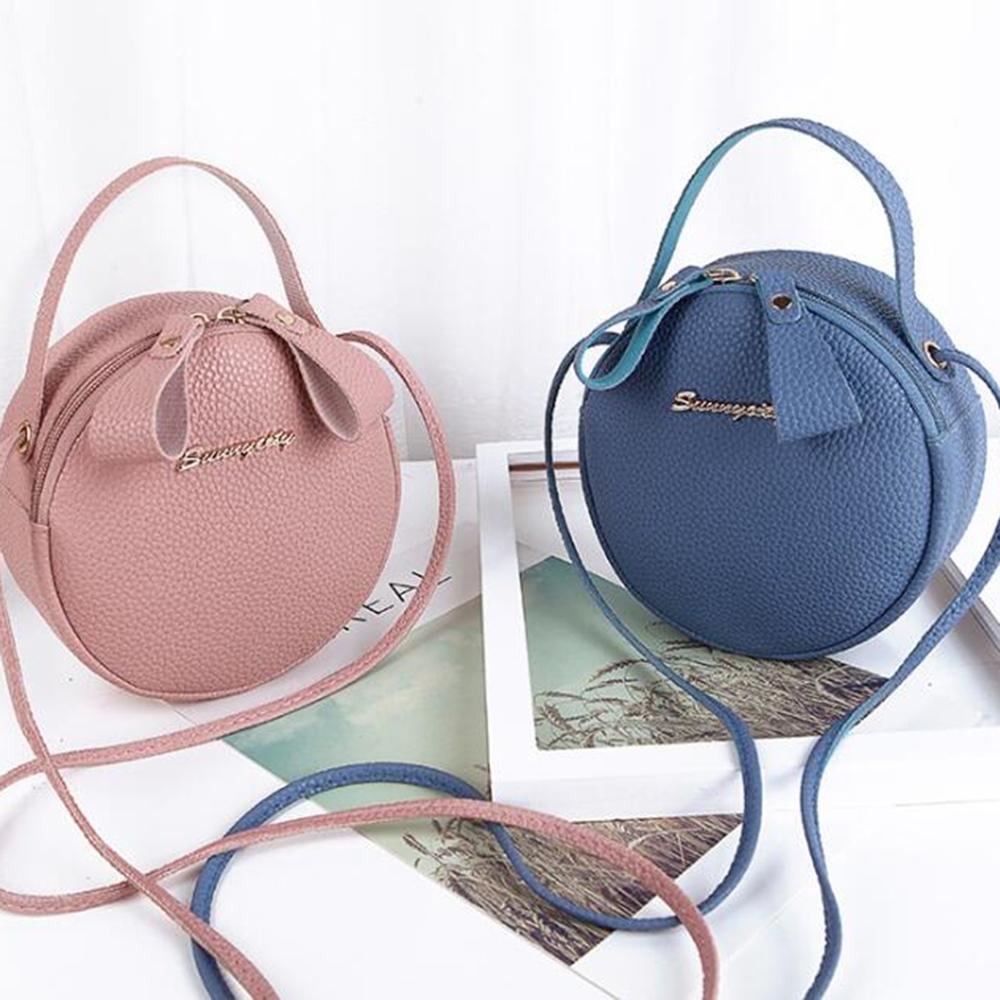 Circular Women Shoulder Bag Leather Women's Crossbody Messenger Bags Ladies Purse Female Round Bolsa Handbag