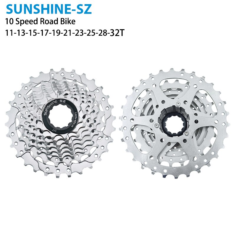 SONNENSCHEIN Rennrad 8/9/10/11 Geschwindigkeit Velocidade Fahrrad Kassette 11-23T/25T/28T/30T/32T/34T/36T Freilauf Kettenrad für SHIMANO: 10S 11-32T