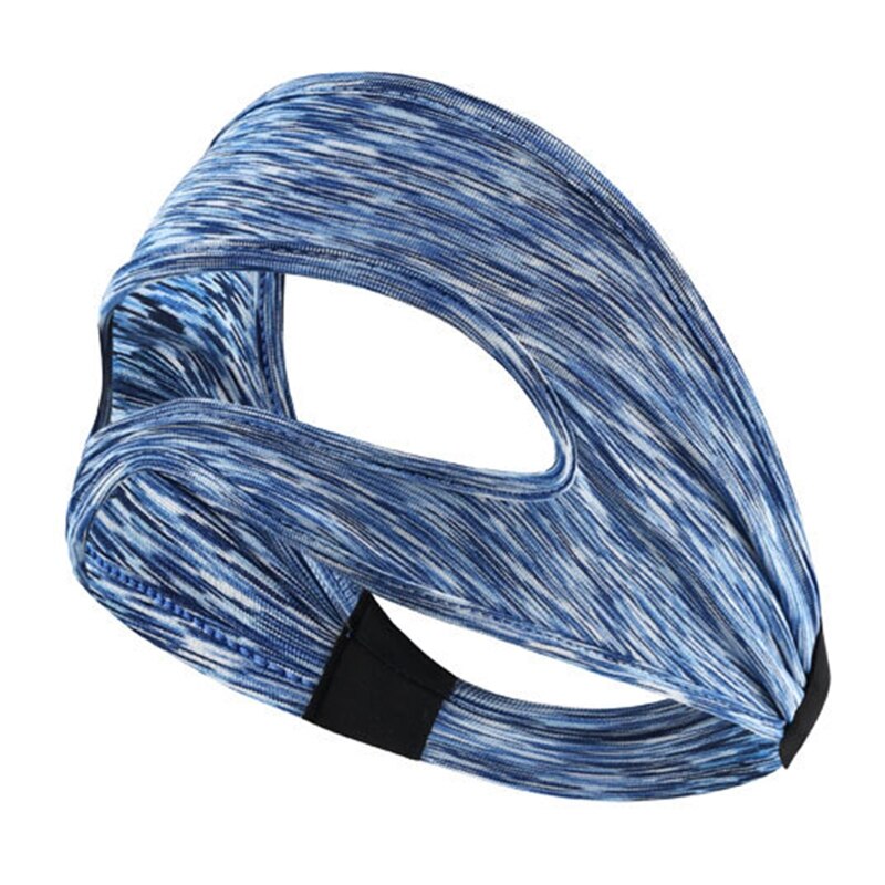 Vr-augenmaske mit schweißabweisendem, elastischem band, verstellbarer größe und kopfpolsterung für oculus quest 2/ und rift  e8be: Blaue und weiße linien