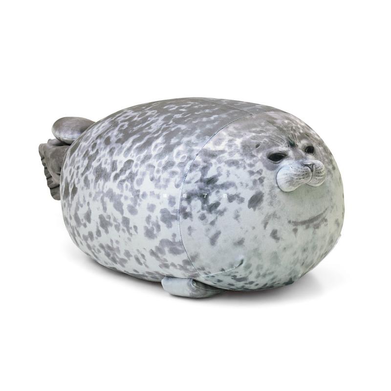 20/30/40cm japonés almohada de foca Osaka suave y gordo manchas de peluche de juguete Animal lindo cojín océano muñeca de estilo: Dark gray / L- 40cm