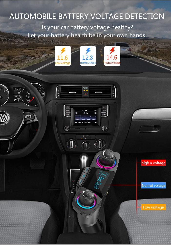 FM Transmitter Aux Modulator BT06 Bluetooth 4.0 Car Audio MP3 Player Hands-Free Car Kit Wireless Radio Audio Adapter Charger