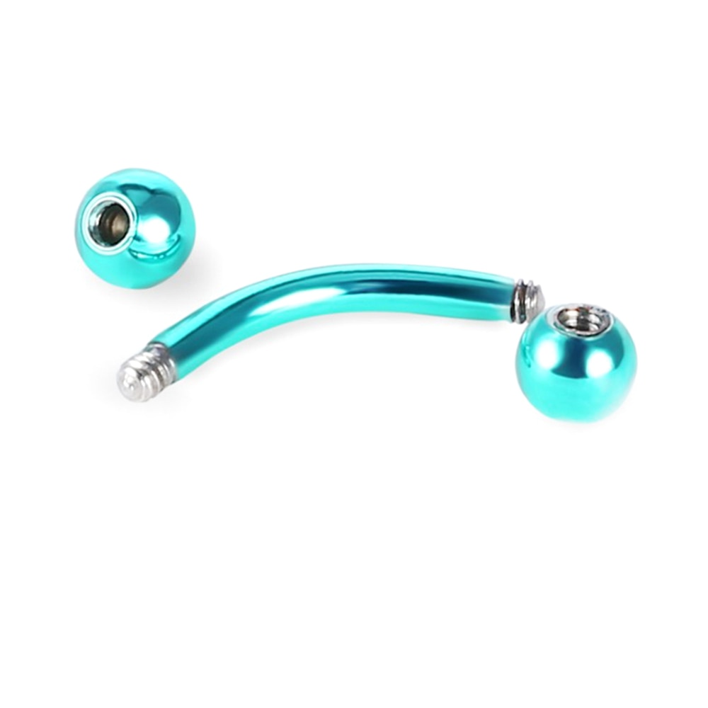 Bal Kegel Gebogen Halters Wenkbrauw Piercing Multicolor Rvs Lichaam Sieraden Helix Piercing Ring Tragus Bar Punk Pircing