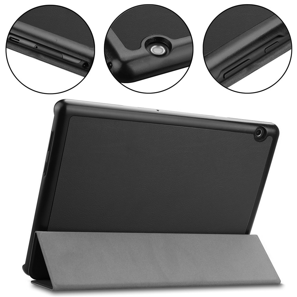 Leather Flip Case for Huawei MediaPad T5 10" - Trifold Stand Cover - Ultra Slim, Waterproof, Shockproof