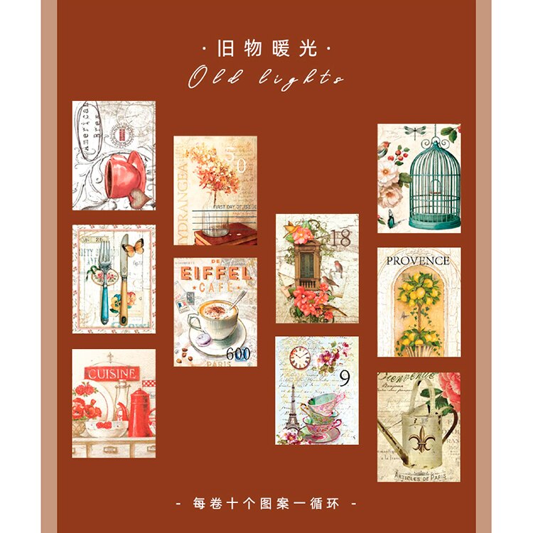 SHUOHONG 8 Stück Holzstempel Set - Vintage Blumen & Pflanzen Stempel Für DIY