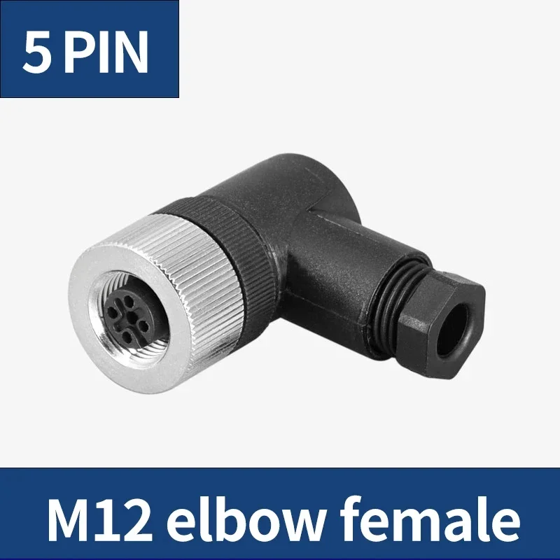 M12 sensor connector 4pin 5pin M12-8 waterproof male&female plug screw threaded coupling A Code sensor connectors: Red