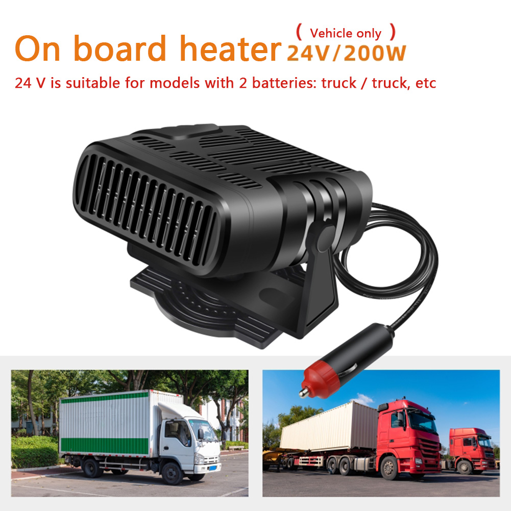 Ventilador de calefacción eléctrica para coche, calefacción rápida automática, 12V/24V, 120W, aire acondicionado, ventana de invierno, desempañamiento de parabrisas, descongelación: Naranja