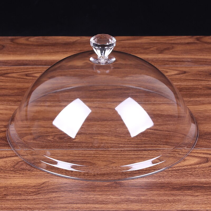 Shatter-resistant Acrylic Fresh-keeping Cover Transparent Round Tray Food Dust Cover Plastic Bread Food Cover Baking Cake Pan