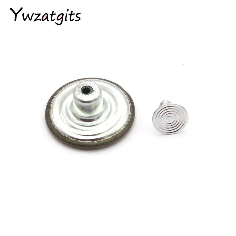 Ywzatgits 20 Set/partij Metalen Knoppen Gemengde Stijlen Metalen Schacht Voor Jeans Fasterners Diy Naaien Kleding Accessoires YG1319