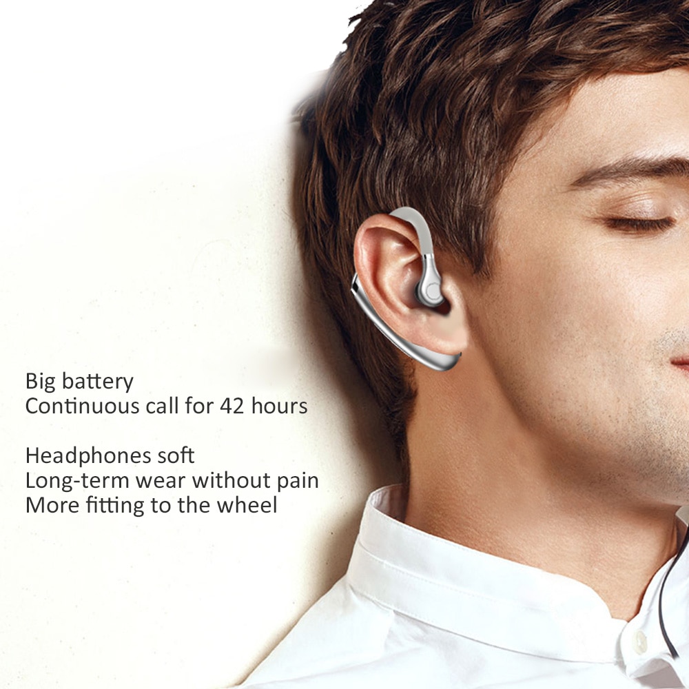 M50 Handsfree Wireless Bluetooth Earphones Noise Headphone Business Headset with Mic for Driver Sport Smartphones