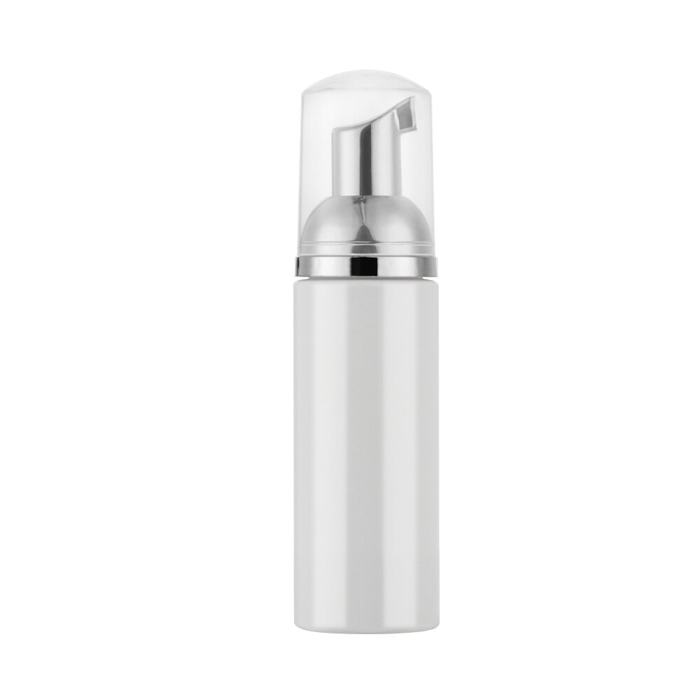 Plastic Soap Dispenser Foaming Bottle Pump Container Wash Hand Cleaner Soap Dispenser Foam Bottles Travel Accessories: Silver 50ml